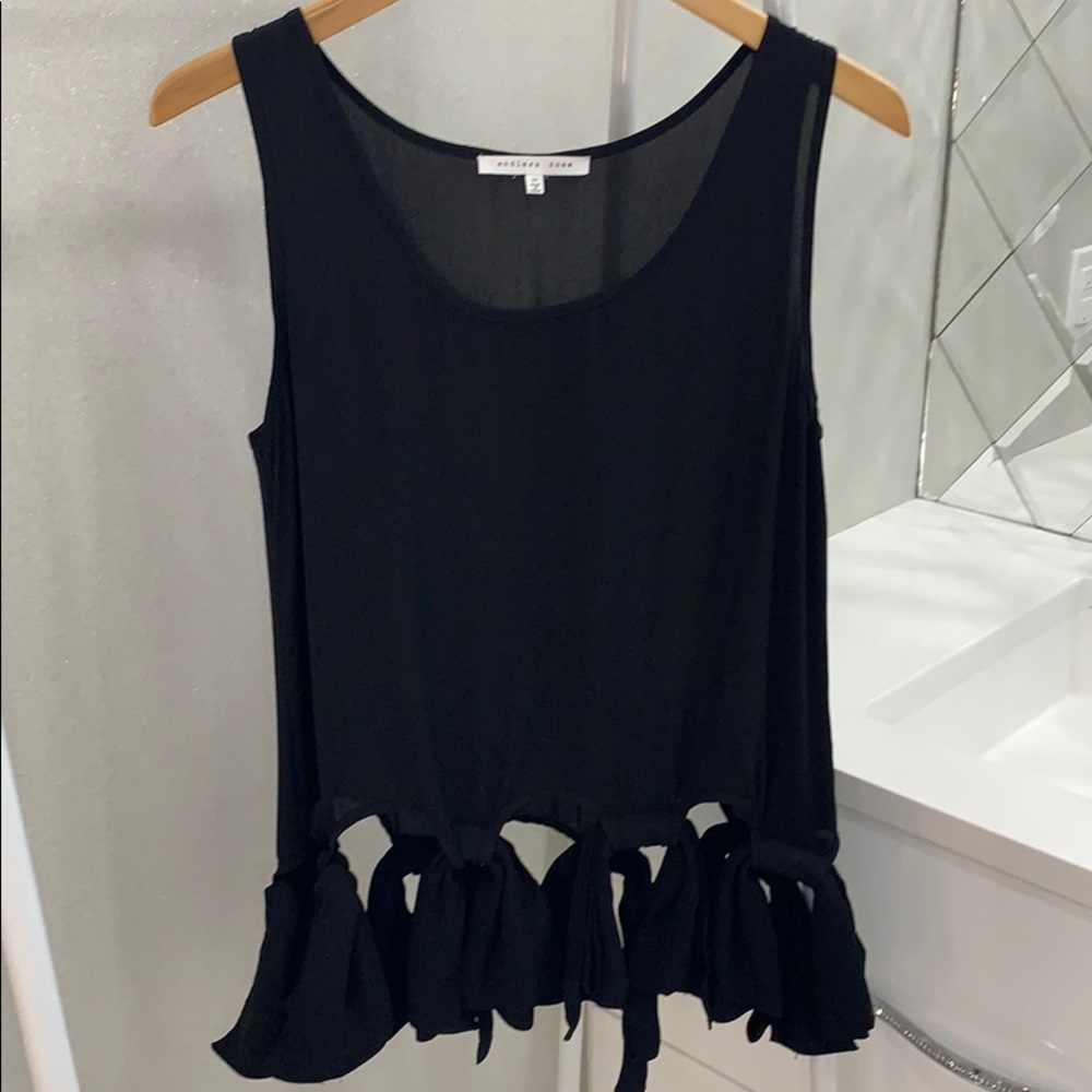 Endless Rose // Sheer Black Sleeveless Blouse